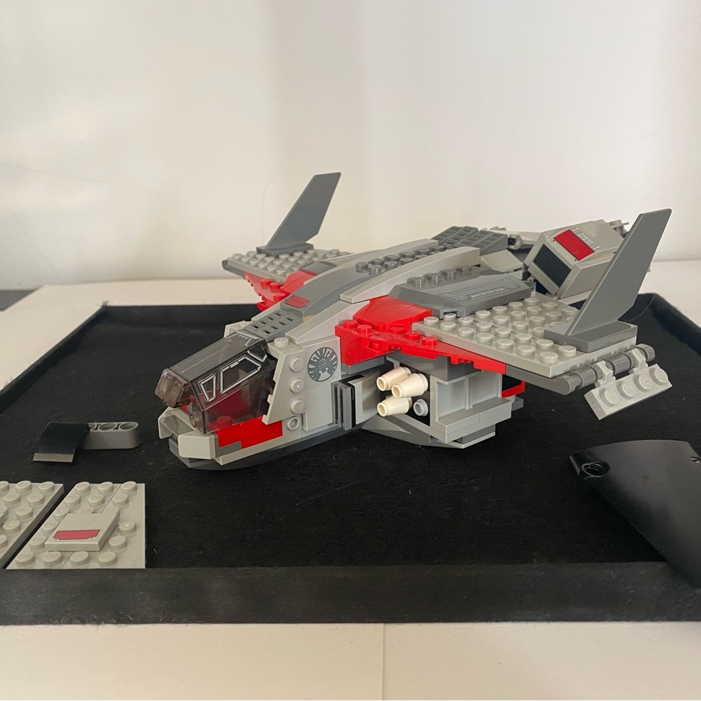 LEGO Fighter Jet assembled w some pieces missing - Picture 4 of 5